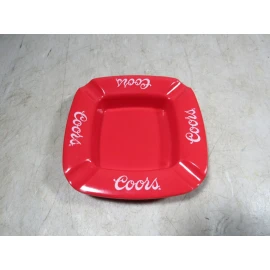 Coors Vintage Red Hard Plastic Coors Beer Ashtray NOS Made In USA