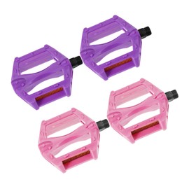 WOONEKY 2 Pairs Bicycle Pedals of Durable Pedals Bright Colors for Mountain Freestyle Bikes Slip Lightweight and Adaptable for Various Terrains