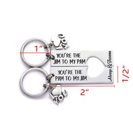 LParkin The Office Keyring You are The Pam to My Jim Keyring Set The Office TV Show Inspired Boyfriend Girlfriend Couples Gift His and Hers Anniversary