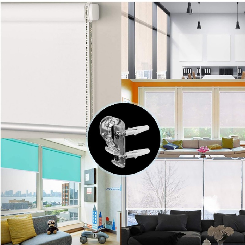 Gocelyn Curtain Clear P Clip Hooks with Screws, Roller Shade
