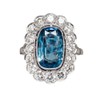 Hsitgexf Antique Lace Light Blue Cushion Cut Oval Topaz &