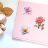 Ychsring Sparkly Flower Stickers - 30 Pcs Clear PET Glitter
