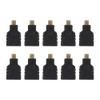 10 Pcs Black ABS Micro HDMI to HDMI Adapter Connector
