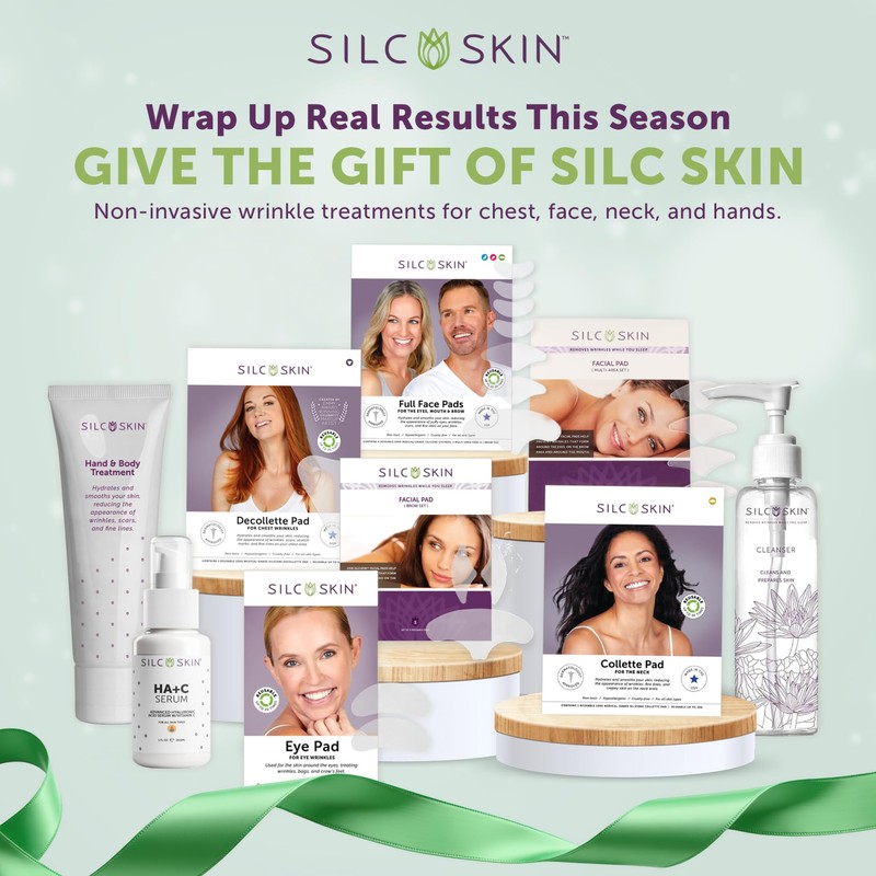 Silcskin Collette Pad Medical Grade Neck Wrinkle Patches, Reusable Silicone