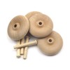 Oakcrafts 3.0" Wooden Wheel - Pack of 4 Including axles