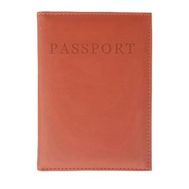 FATASH Passport Holder, PU Leather Cover, Waterproof Travelling Essentials Case for Document, Tickets, Boarding Pass, Business Cards Organizer Wallet for Men & Women - Light Brown