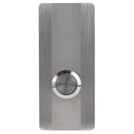 MSH Modern Stainless Hardware Model R4 Doorbells, R-Series Stainless Steel Designer Doorbells 1.37” x 3.14” x 5/32”