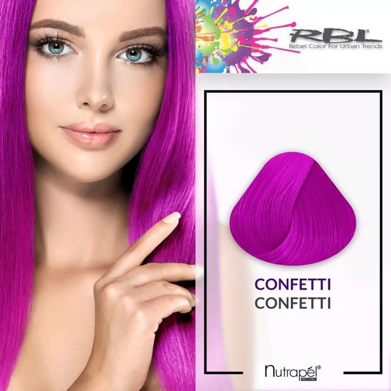 Nutrapel Kit Tinte Nutrapel RBL tono confetti para cabello
