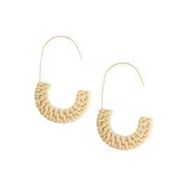 MINACHI Boho Handwoven Rattan Dangle Drop Earrings, Bohemian Summer Beach Statement Jewelry Gift for Women (1)