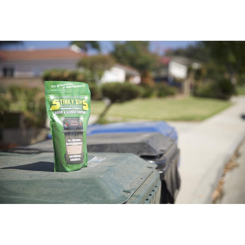 Stinky Bins Garbage Odor Eliminator – Cherry Scented Absorbing Granules
