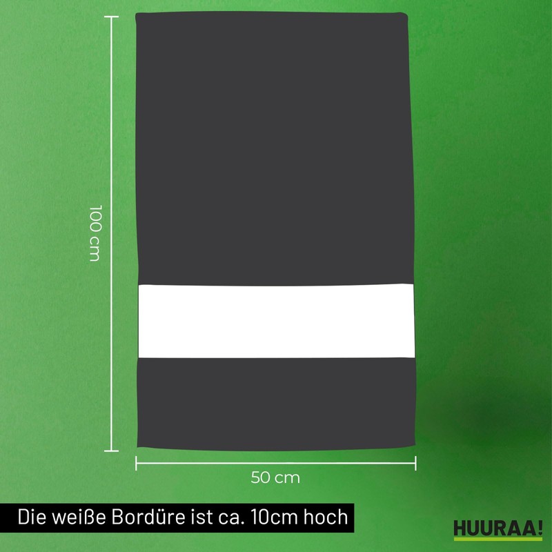 Huuraa Handtuch Judo Silhouette Geschenk 50x100cm Graphite Baumwolle Judo Präsent