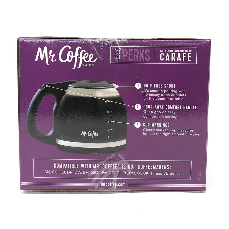 Mr. Coffee Replacement Carafe,12cups, Black