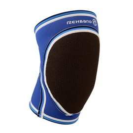 Rehband Knee Pads for Volleyball or Handball, 7 mm Neoprene Sports Knee Pads, Padded Knee Support with Anatomical Fit for Men and Women, Colour: Blue, Size: XL
