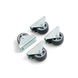 Design61 4 x Box Stand Castors Bed Box Castors Furniture Castors 30 x 14 mm with Soft Tread