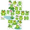 HAPINARY Cute Frog Wall Decals 4 Sheets Frog Wall Sticker