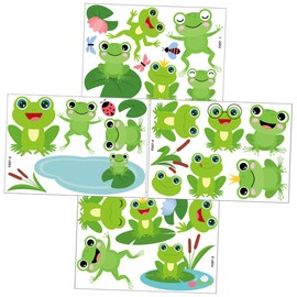 HAPINARY Cute Frog Wall Decals 4 Sheets Frog Wall Sticker kids room wall decals wall decal art decal Accessories