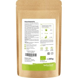 Frauenmantel Tee BIO 250 g | Frauenmantelkraut geschnitten aus kontrolliert biologischem Anbau Kräutertee lose von bioKontor