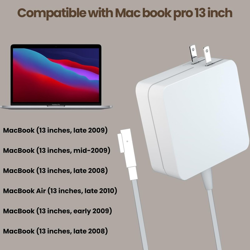 Eaneey 85W Mag2 Charger Compatible with Mac Book Pro 2010