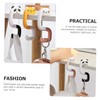 iplusmile 4Pcs Adorable Bendable Panda Hooks Foldable Bag Hooks for