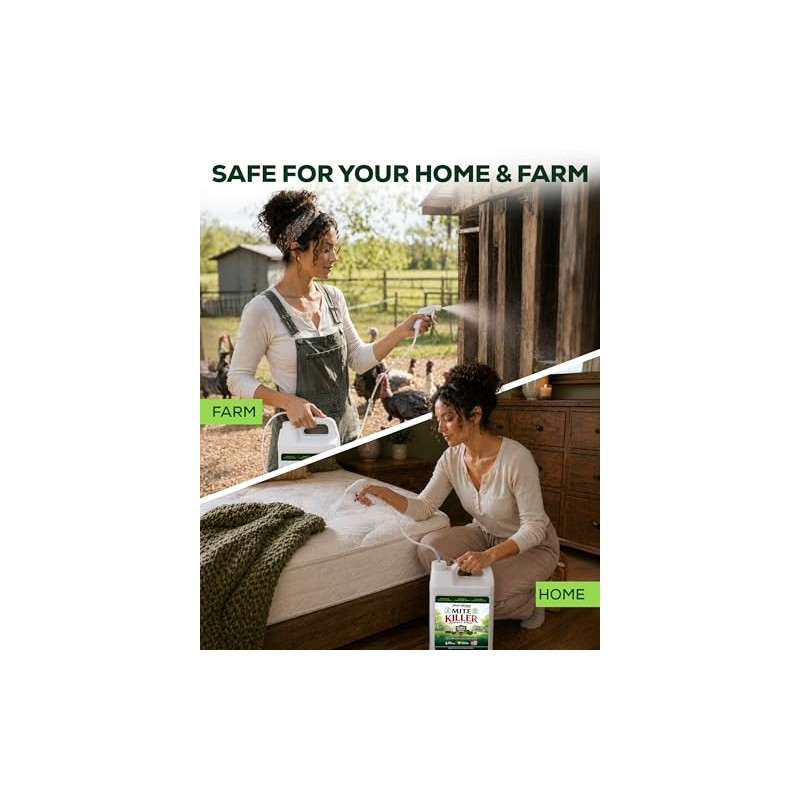Dust Mite Spray for Home, Mite Killer for Chicken, Carpet,