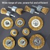 Wire Brush Drill, 12-Piece Brass Brush, Wire Brush Set with