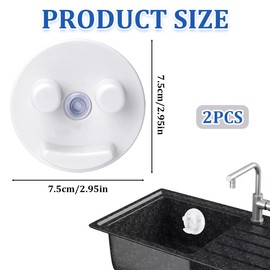 2Pcs Scrub Sponge Holder for Daddy Mommy Funny Face Sponge Holder with Suction Cup Installation Sink Sponge Holder for Kitchen Bathroom Sink(Sponges Not Included)