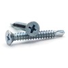 1/4"-14 Phillips Flat Head Self Drilling Screws Zinc Plated Steel