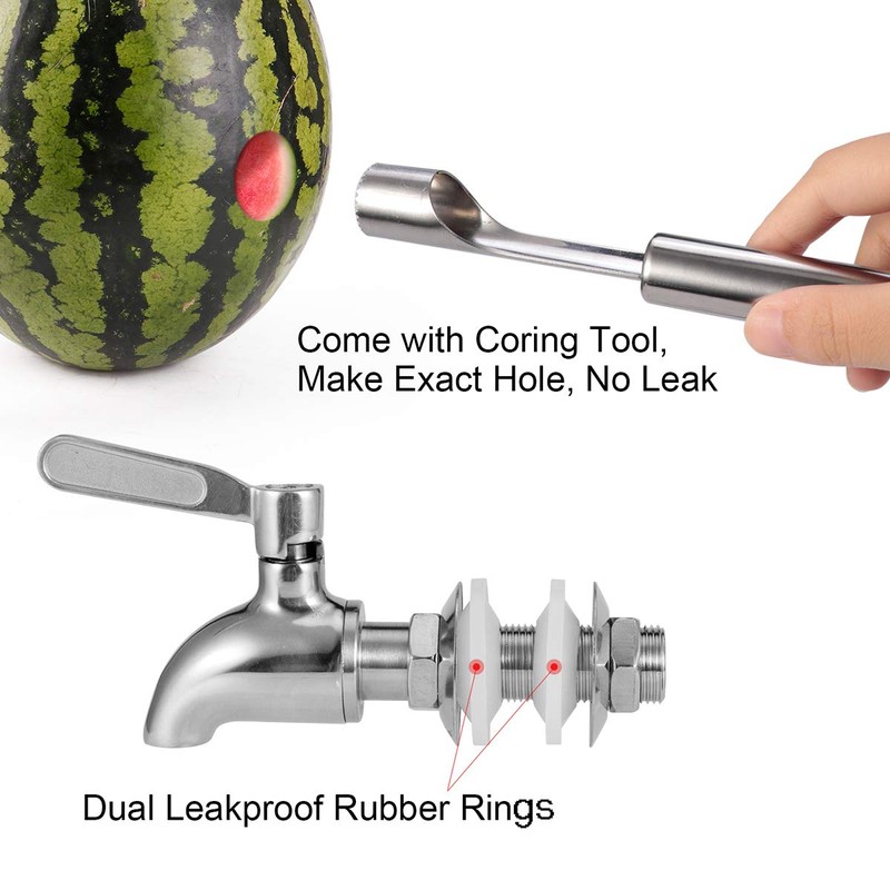 Stainless Steel Watermelon Keg Tap Kit - [Leakproof] [NO Clog]