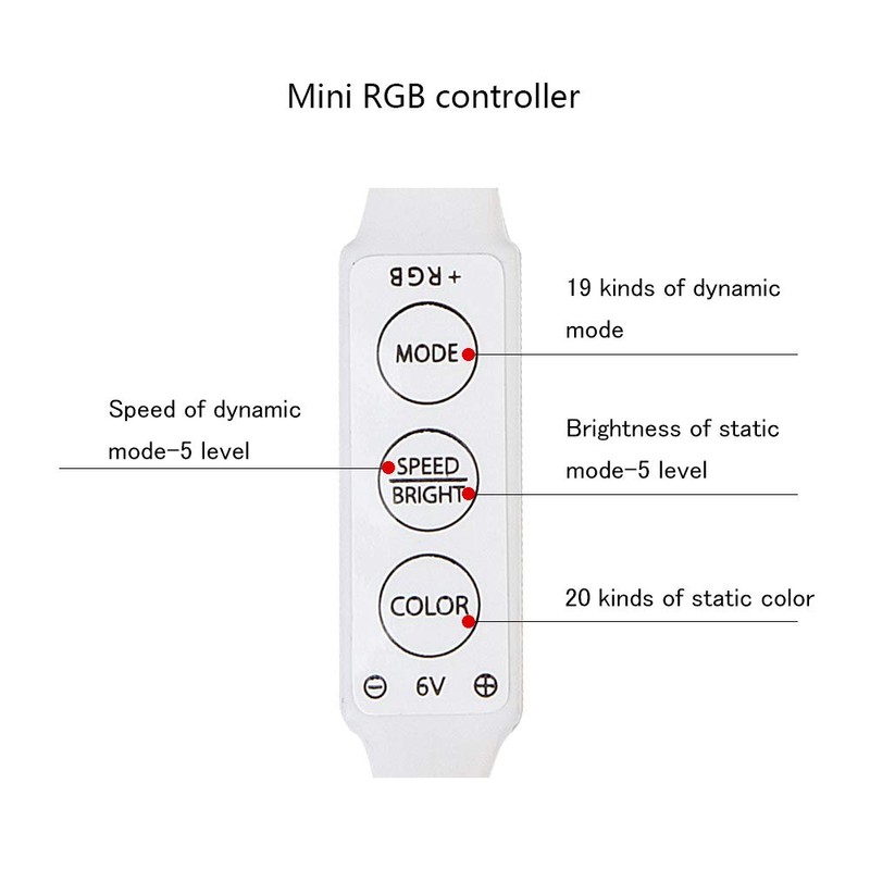 DANCRA RGB LED Strip Lights for Sports Equipment Decoration,Waterproof Battery