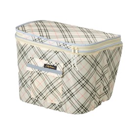 川住製作所 自転車 2段式前カゴカバー KW-258FR ベージュチェック