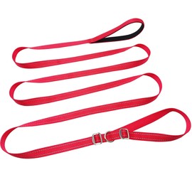 YUCFOREN 10FT 15FT 20FT Anti-Choke Long Slip Lead Dog Leash, 3/4" Wide Nylon Reflective Leash No Pull Training Lead for Medium Large Dogs (15FT * 3/4" red)