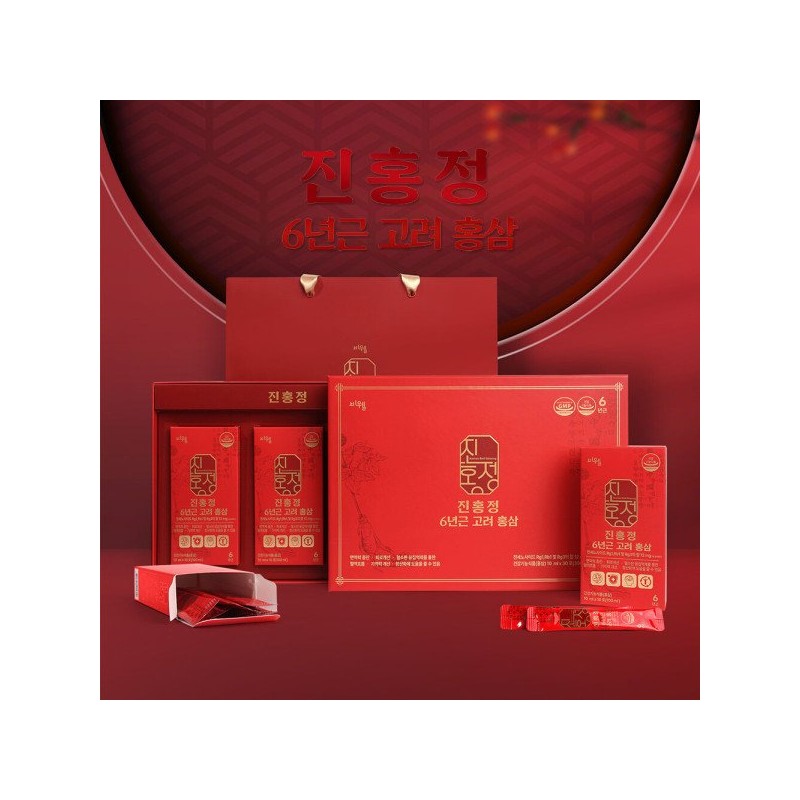 비웰 진홍정 6년근 고려 홍삼 30포 1박스 / 홍삼농축액 선물세트