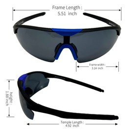 XII WY Polarized Sports Sunglasses Mens Womens for Cycling Baseball Running Fishing Driving