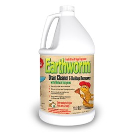 Earthworm® Drain Cleaner - Drain Deodorizer - Natural and Safer for Families - One (1) 1 Gallon bottle