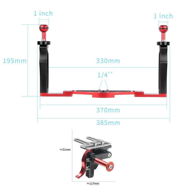 CS PRIORITY Dual Handle Tray Stabiliser Rig Diving Kit Underwater