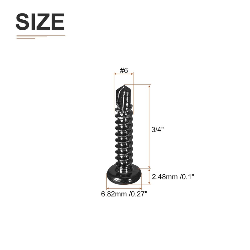 DTGN #6x3/4" Pan Head Self Drilling Screws - 50Pack -