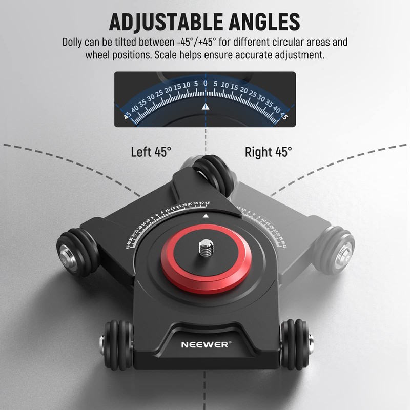 NEEWER Camera Slider Dolly with Ball Head & Phone Clamp,4