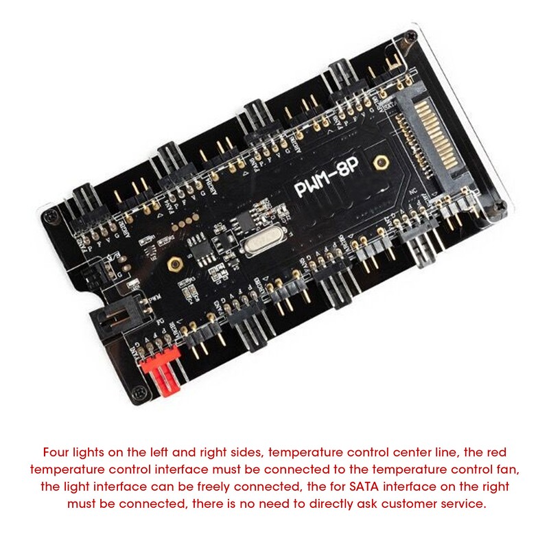 Case Fan Hub PWmARGB 2 in 1 Wireless Remote Controller