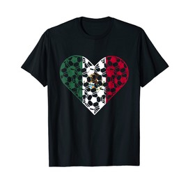 Mexican Flag Heart Mexican Soccer Team Mexican Pride Mexico T-Shirt