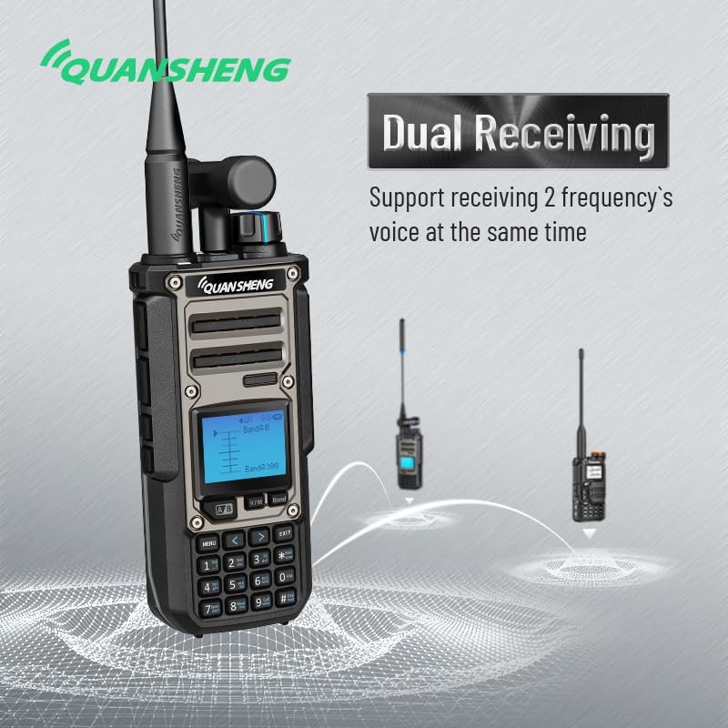 Quansheng TK11(8) Dual Band Handheld Radio, Wideband Receiving Walkie Talkie