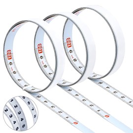 TIKAM 3 Piezas Cintas Métricas, Cinta Métrica Autoadhesiva de Acero al Carbono, Lectura Izquierda y Derecha, para Banco de Trabajo, Mesa de Dibujo y Mejoras del Hogar, Plant