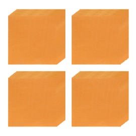 QUARKZMAN 200 Stück Folienbonbonverpackungen, 6 x 6 Zoll Schokoladenverpackungen, Aluminiumfolie für Karamellbonbonverpackungen Dekoration (Orange, Feines Gitter)