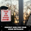 Please Use Other Entrance Left Arrow Aluminum Composite Outdoor Sign