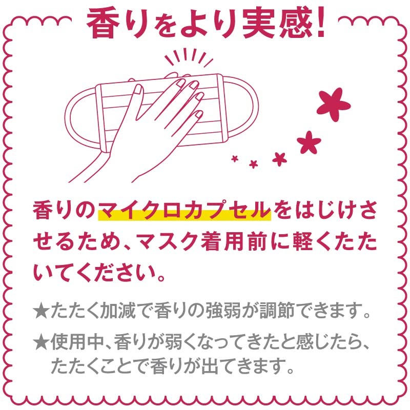 Kowa Three-Dimensional Slightly Herb Scented Mask, Rose Scent, Slightly Smaller,