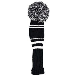 Longridge Men's Pompom Golf Head Cover White/Black,