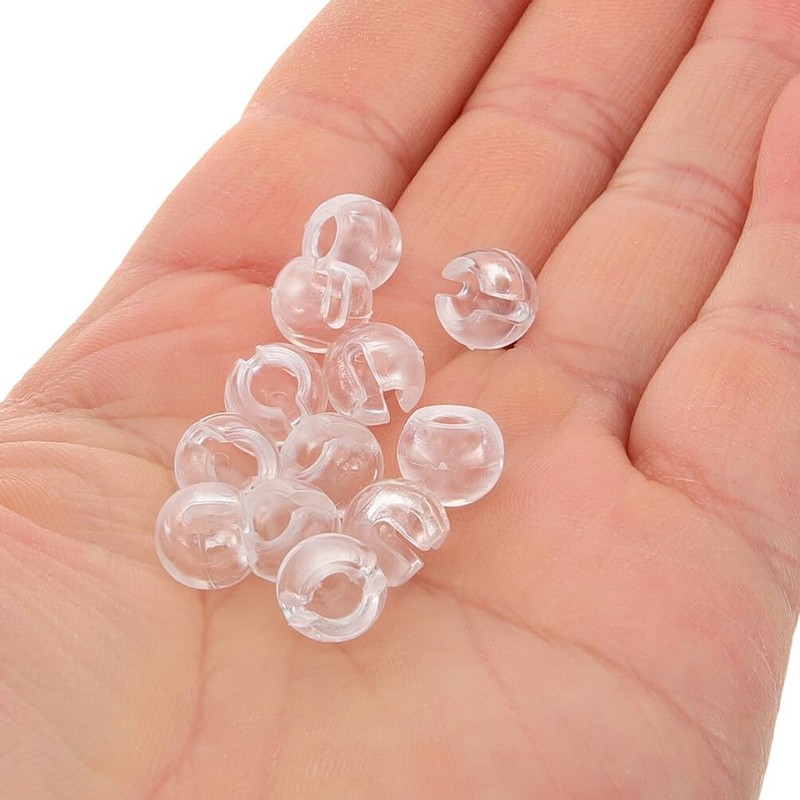 IMIKEYA Beaded Chain Stops 25pcs Clear Blind Shade Bead Chain