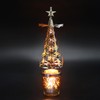 Rotating Silver Metal Tree Candle Holder - Spinning Tea Lights