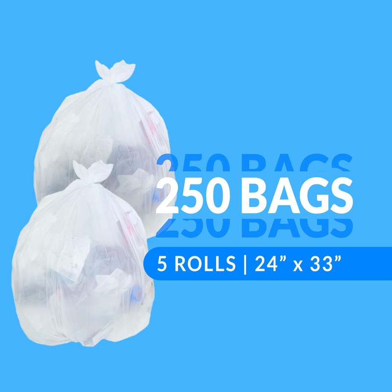 Reli. 13 Gallon Trash Bags | 250 Bags | Clear