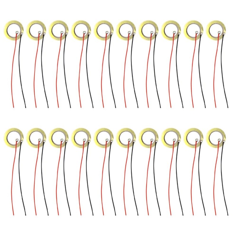 20PCS 20mm Piezo Disc Transducer Contact Microphone Trigger Sound Sensor