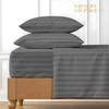Minor Monkey 100% Egyptian Cotton Queen Size Damask Striped Sheets,